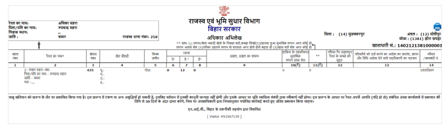 land record bihar bhoomi correction